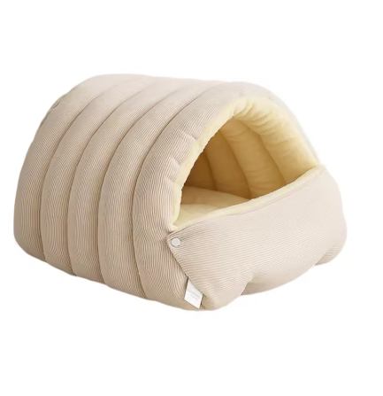 Indoor Cat Bed, Cave Style Cozy Hideaway with Removable Washable Cover & Anti-Slip Base