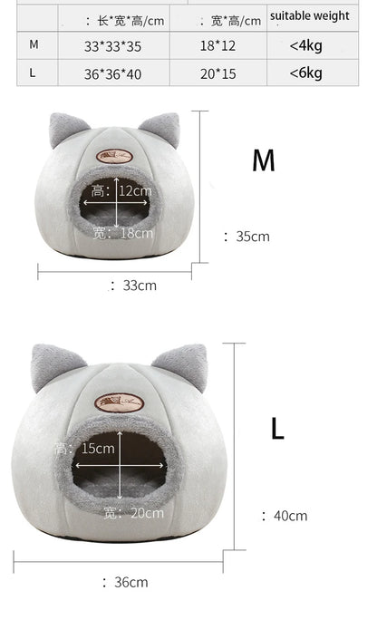 Cozy Cave Indoor Pet Bed Winter Warm Hideaway for Cats & Small Dogs