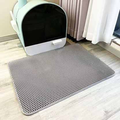 Cat Litter Mat Anti-carry-out Filter Anti-splash Dirty Basin Pet Double-layer Anti-urine Toilet Mat Easy To Clean and Non-slip