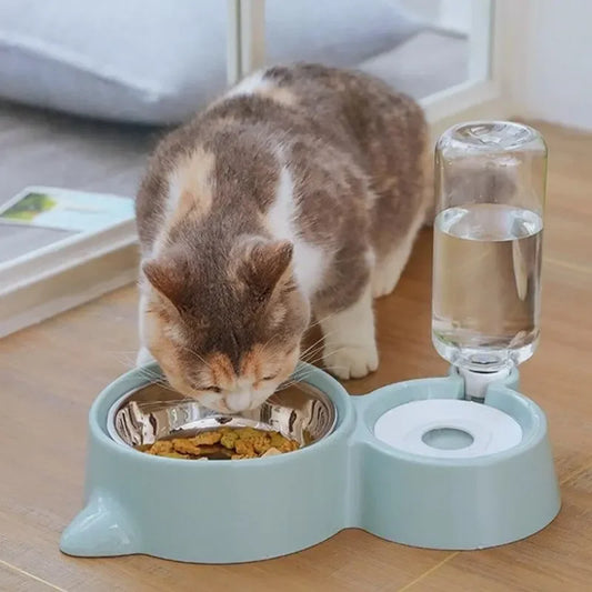 Blue Pet Dog Cat Bowl Fountain Automatic Food Water Feeder Container For Cats Dogs Drinking Pet Articles cat litter box