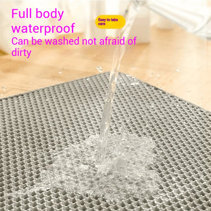 Cat Litter Mat Anti-carry-out Filter Anti-splash Dirty Basin Pet Double-layer Anti-urine Toilet Mat Easy To Clean and Non-slip