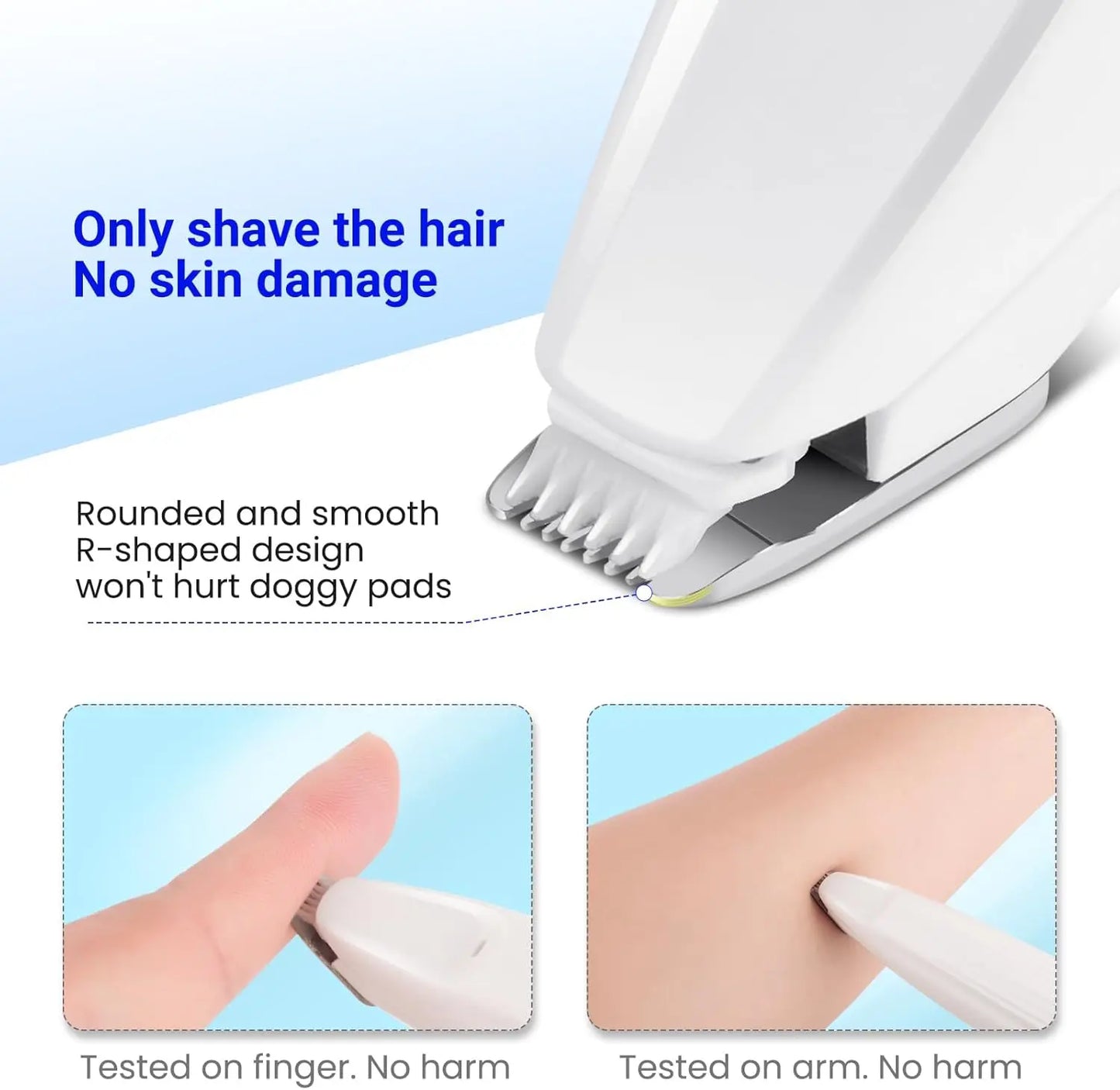 Portable Dog Paw Trimmer with Led Light Rechargeable Cordless Nail Grinder Shaver for Cats And Other Pets Nail Grooming Tools