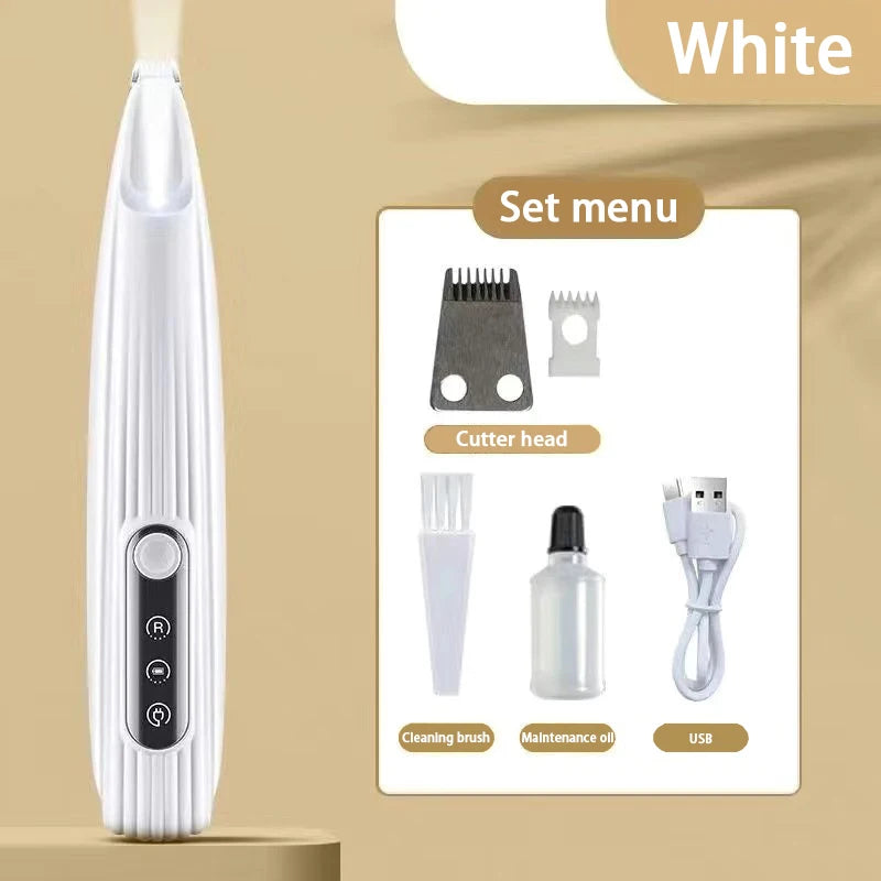 Portable Dog Paw Trimmer with Led Light Rechargeable Cordless Nail Grinder Shaver for Cats And Other Pets Nail Grooming Tools