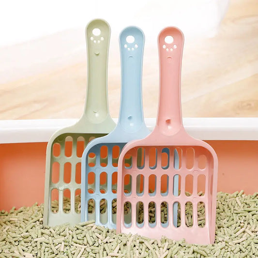 Pet Cat Excrement Cleaning Litter Basin Shovel Supplies Available In Multiple Colors Tofu Mesh Hollowed Out