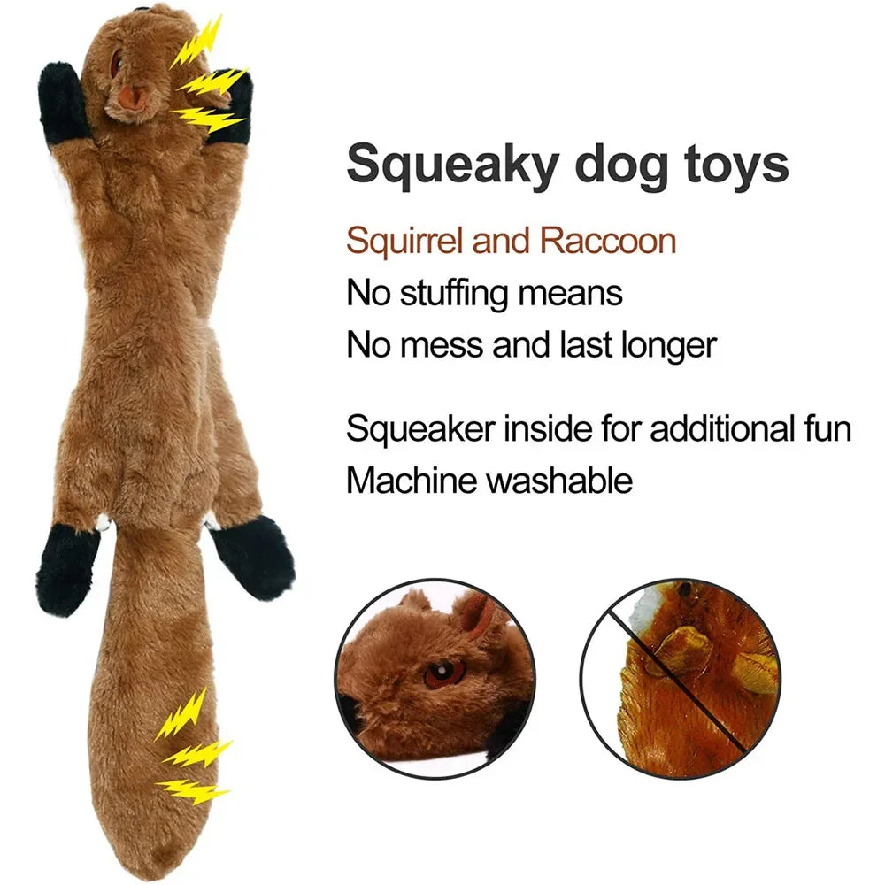 New 45cm Simulated Animal Holster No Stuffing with Squeakers Dog Chew Toy Durable Plush Crinkle Pet Squeak Toys Pet Supplies