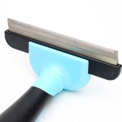 Stainless Steel Pet Dematting Comb for Dogs & Cats - Deshedding Undercoat Rake Brush with Dense Teeth - Professional Grooming To