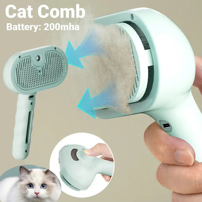 3 in 1 Cat Steam Brush Cat Hair Brush Pet Brush Pet Hair Cleaning Brush Comb for Shedding & Grooming for Cats Dogs Small Animals