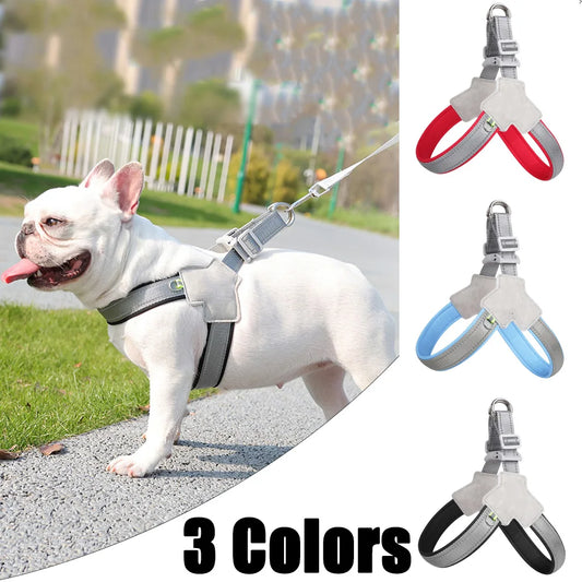 Pet Dog Harness for Small Medium Big Dogs Cats Hiking Puppy Adjustable Reflective Chest Strap French Bulldog Pug Teddy Supplies