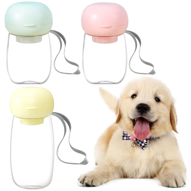 300/550ml Portable Food Grade Material Dog Cat Travel Pet Water Cup Feeding With Lanyard For Small Medium Cats Dogs Pet Supplies