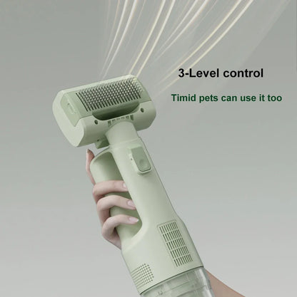 Cat Grooming Vacuum 5Brushes Pet Grooming Kit with 0.3L Hair Dust Cup Dog Vacuum Cleaner for Pets Cats Dogs Hair Vacuum Cleaner