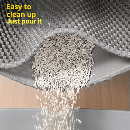 Cat Litter Mat Anti-carry-out Filter Anti-splash Dirty Basin Pet Double-layer Anti-urine Toilet Mat Easy To Clean and Non-slip