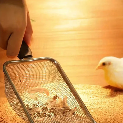 Durable Stainless Steel Litter Scooper - Ergonomic and Easy to Clean for Cats & Dogs, Heavy-Duty & Sleek Design