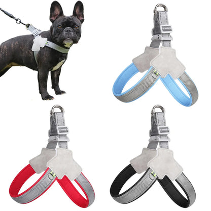 Pet Dog Harness for Small Medium Big Dogs Cats Hiking Puppy Adjustable Reflective Chest Strap French Bulldog Pug Teddy Supplies