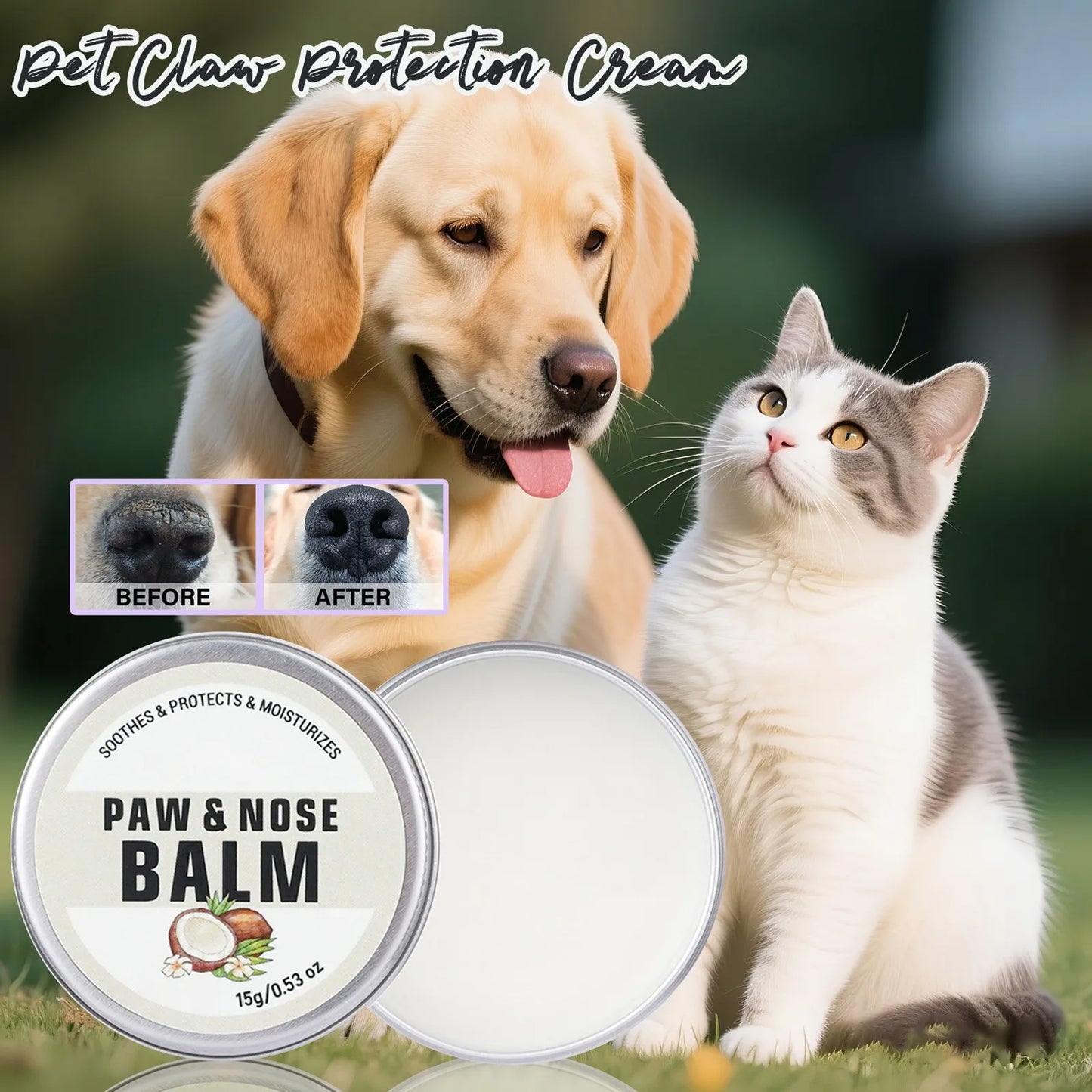 Dog Paw Balm Moisturizing Natural Cream Cat Paw Wax Nose Protector Moisturizer Pet Crack Feet Repair Winter Care Supplies