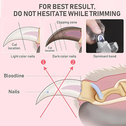 LED Pet Nail Clipper with Light & Magnifier